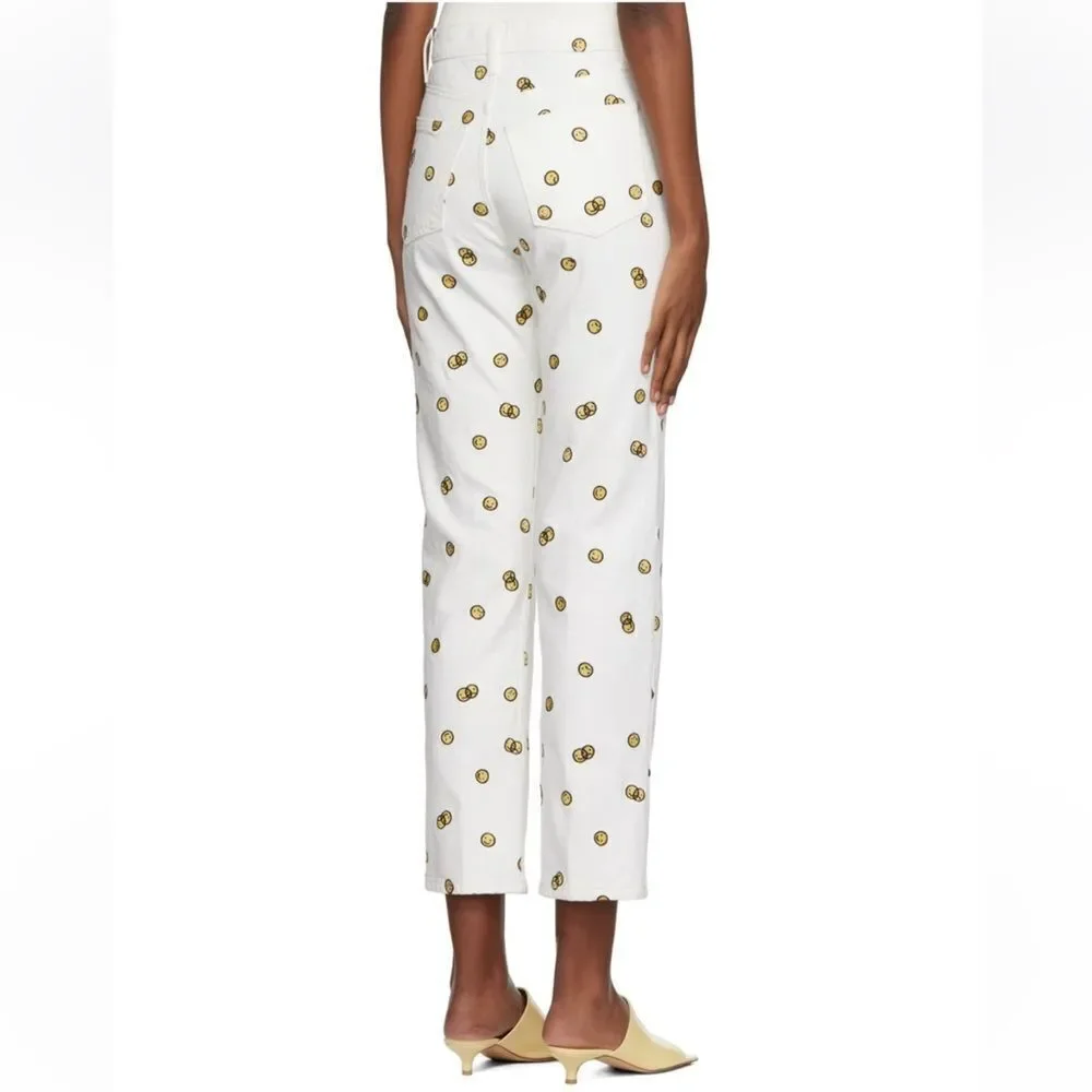 NEW Reformation Mixed Emotions High Rise Straight Jeans Vintage White Size 24 - Picture 3 of 12